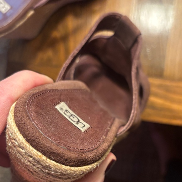 UGG Women's Chocolate Suede Wedges - Picture 6 of 16
